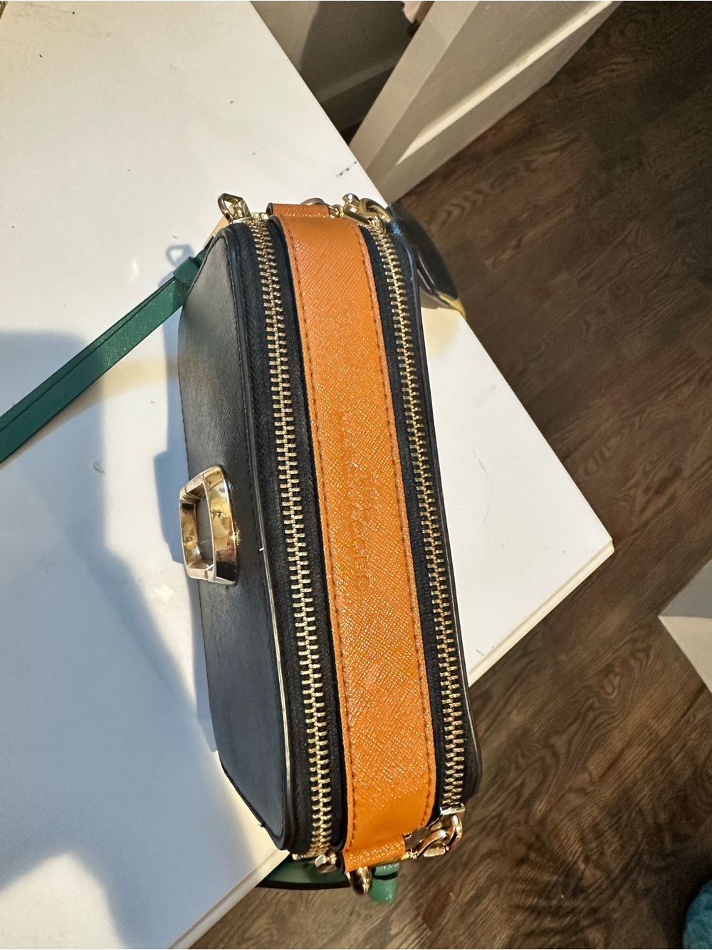 Marc Jacobs Black Crossbody Bag with animal print strap - Picture 4 of 5